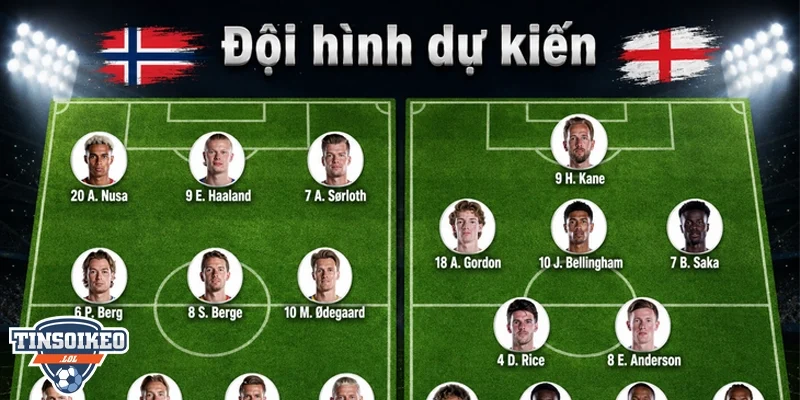 Soi Phong Độ & Đội Hình Na Uy vs Anh: Cơn Lốc Chạm Trán Cỗ Máy